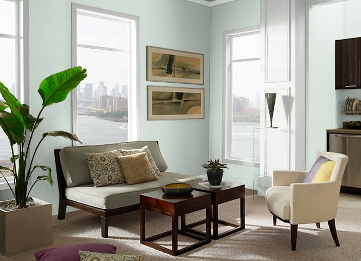 Behr paint company and is called Breezeway.